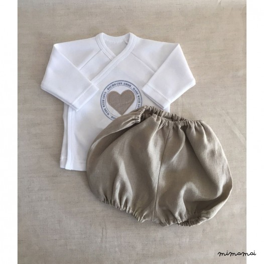 Conjunto cruzado con short ranita Made With Love