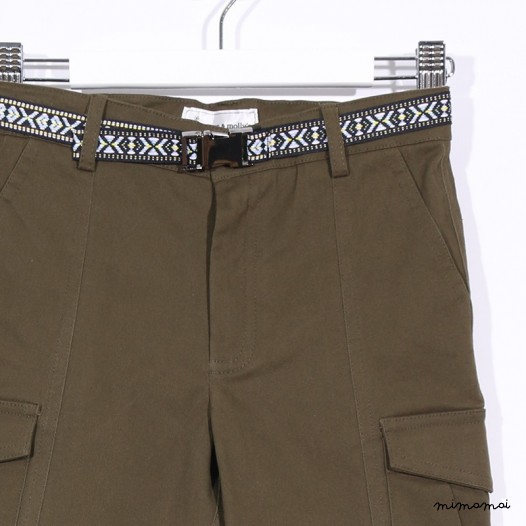 Cargo Shorts with Belt army green
