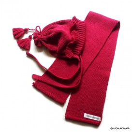 Babies/Children's merino wool bonnet and scarf set/hat/beanie/two piece set