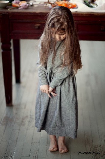 B & W SMOCK DRESS