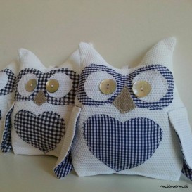 Gufi di cotone profumati alla lavanda. BLU