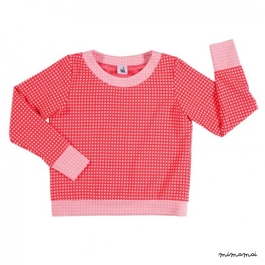 Contrast Pullover red and pink