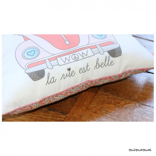 Coussin la vie est belle 35x35cm
