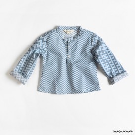 Don Unisex Kurta Shirt white blue