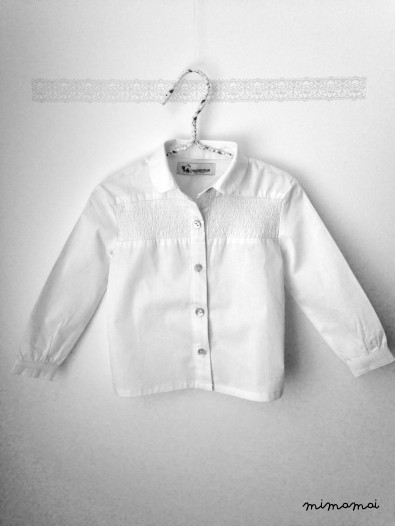 Girls blouse - white peasant blouse - girls white smock blouse -long sleeve blouse - girls tops