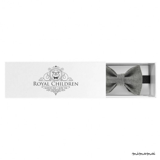 Child light-grey bow tie, wool