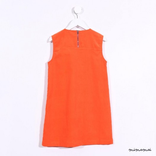 Sleeveless Eyelet Dress orange