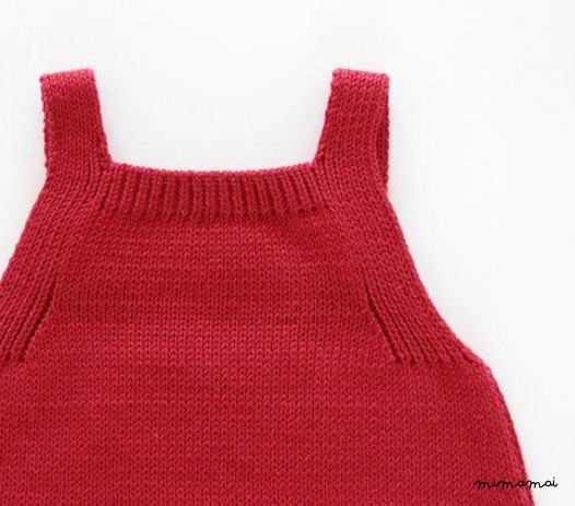 Gonna a maglia bambino con cuore all'uncinetto. Cerise. 100% cotone. Dimensioni pronti a nave 3 mesi