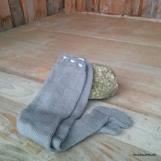 Baby jumper and leggings, handmade knitwear of organic cotton, dark grey
