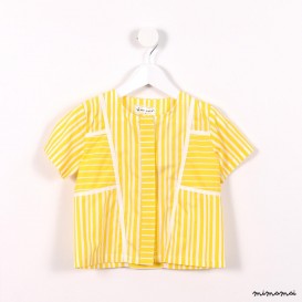 Graphic Lines Top yellow stripes