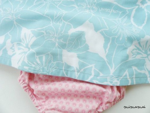 Pastel Blue Floral dress and bloomers for little girls