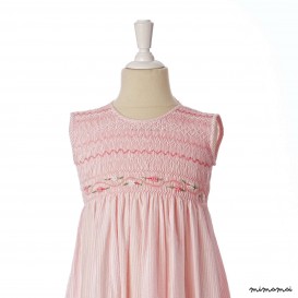 Bordered Patch smocked dress