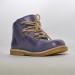 Leather and sheepskin boot purple