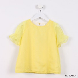 Flared Sleeve Top yellow