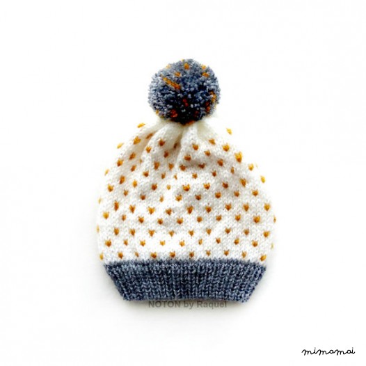 Babys pois berretto Beanie del bambino, inverno