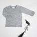 Baby Merino wool grey long sleeve blouse