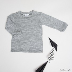 Baby Merino wool grey long sleeve blouse