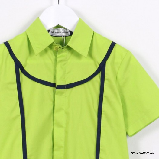 Short-sleeved Baseball Shirt lime