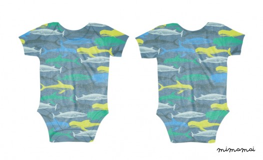 Onesie Camo whales