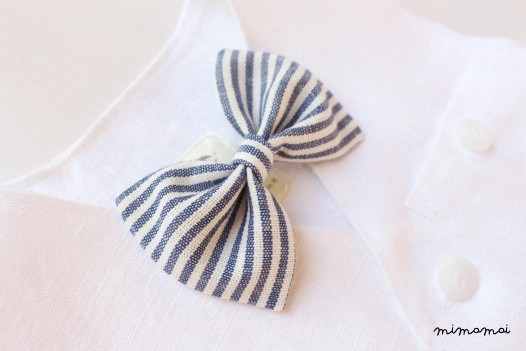 White linen boy christening outfit