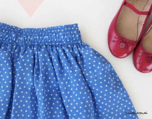 Girl Satin Skirt Blue