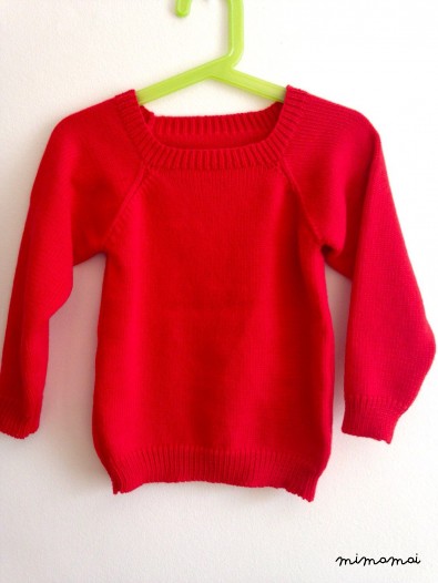 Children knitted Red Jumper