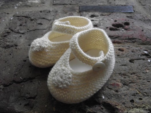 Girl baby booties