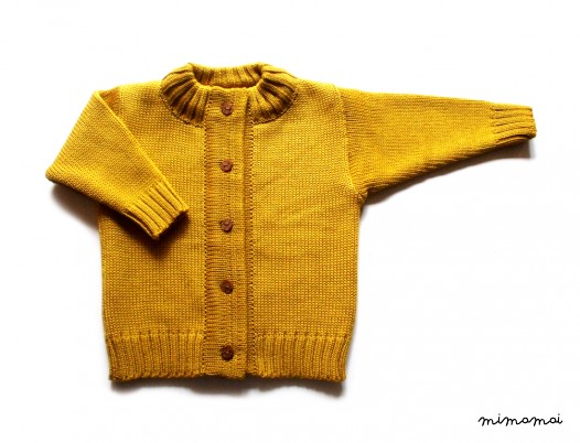 Babies/Children's lightweight merino wool cardigan/round collar/crew neck/sweater