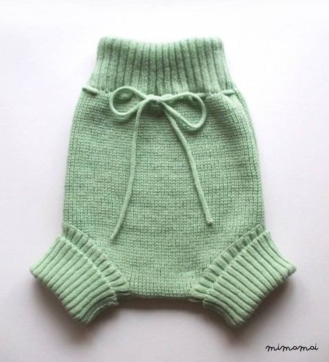 Baby Knitted Lambswool high-waist Diaper Cover/nappy cover