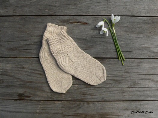 Hand knit baby cotton socks - newborn socks - baby socks - baby booties