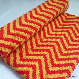 Baby Knit Blanket in Red /Wool Knit Blanket