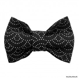 Child dark with beige dotted bow tie, cotton