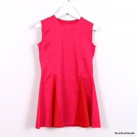 Sleeveless Godet Dress pink