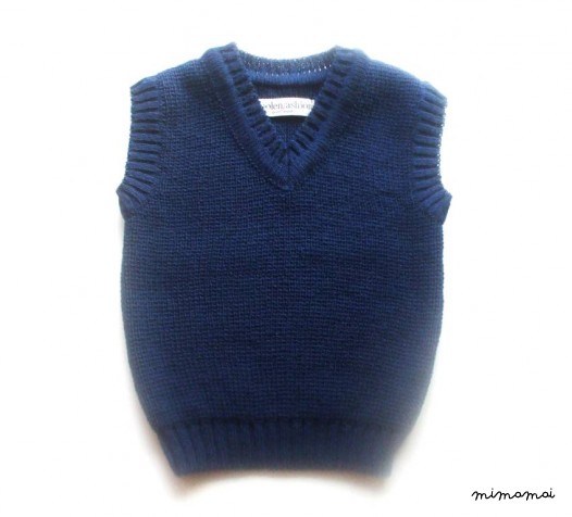 Babies/Children's knitted lambswool V-neck vest/waistcoat/gilet