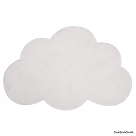Tapis chambre d'enfant en forme de nuage couleur blanc