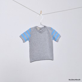 T Shirt Cannella Nebbia Celeste