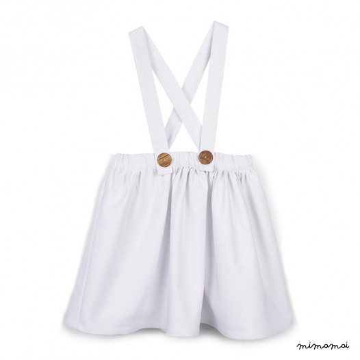 White denim skirt