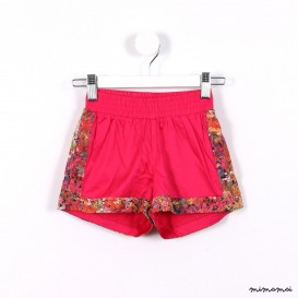 Contrast Stretchband Shorts pink