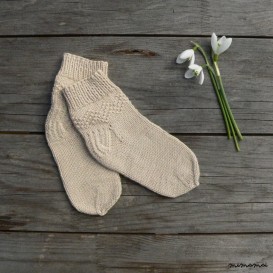 Hand knit baby cotton socks - newborn socks - baby socks - baby booties