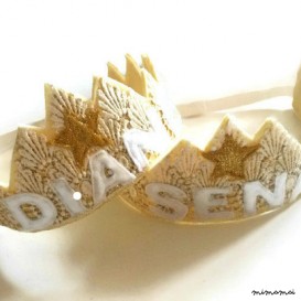 Personalizzato oro corona - feltro - Crown Princess - pizzo corona - partito - damigella d'onore