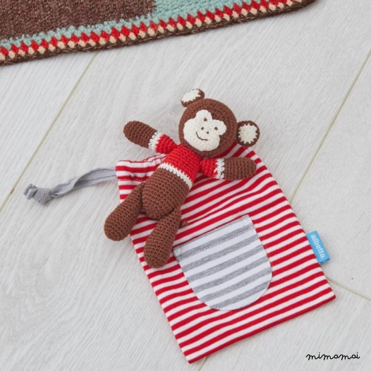 Marcel Monkey Rattle in Bag