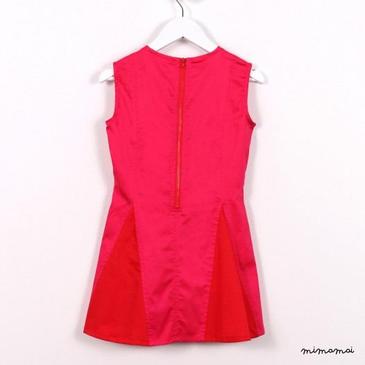 Sleeveless Godet Dress pink