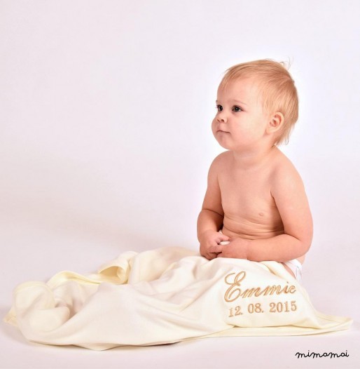Personalised Ivory Cotton Blanket