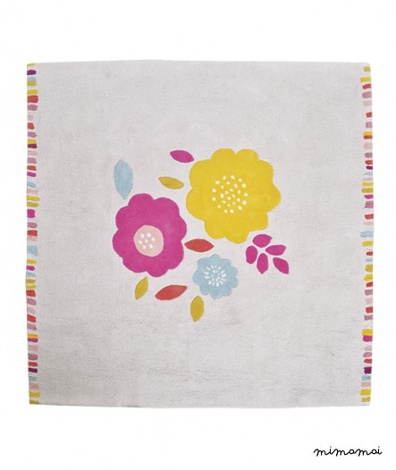 TAPIS COTON (150x150cm) - SECRET GARDEN