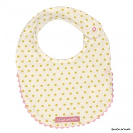 Baby bib green dots