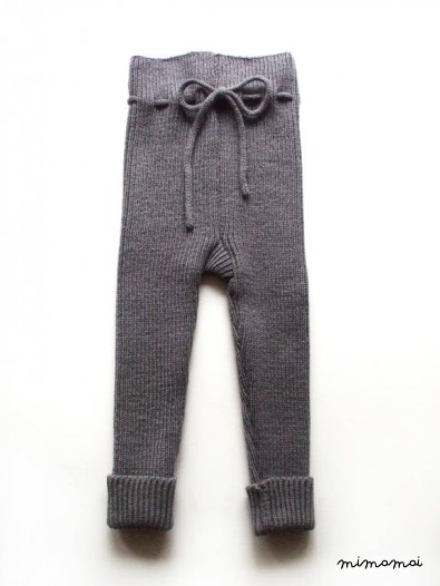 Infants/Children's knitted Lambswool high-waist Leggings