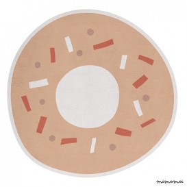 Tapis b&eacute;b&eacute; forme donuts orange pastel