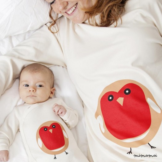 Mum and Baby Robin Pyjamas