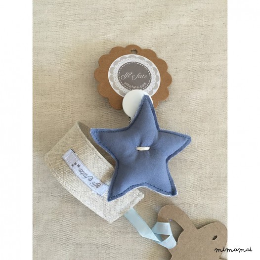 Porta chupetes Stich Star Azul