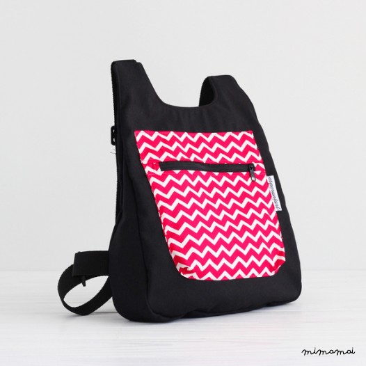 Mochila zig zag fucsia